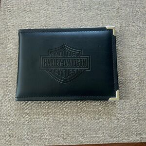Harley Davidson faux leather certification/photo holder‎
